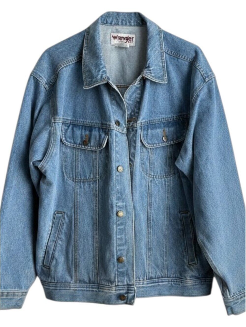 Wrangler Rugged Wear XL Denim Trucker Jacket Western Workwear